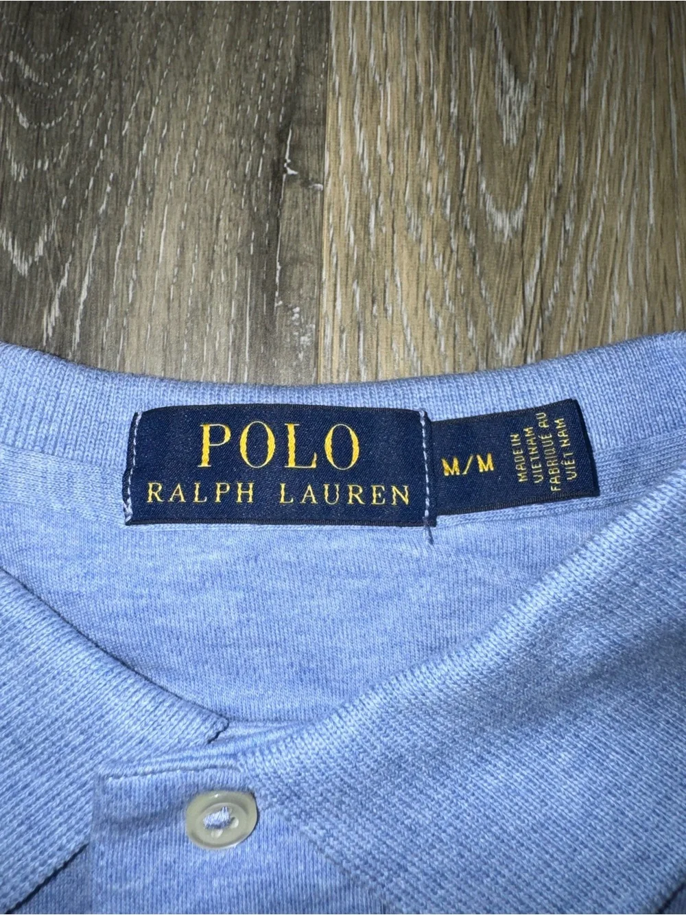 Polo by Ralph Lauren Men's Light Blue Polo Shirt Medium